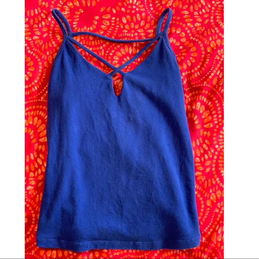 New strappy blue tank top SZ SMALL